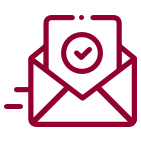 Immediate confirmation via email Immediate confirmation via email